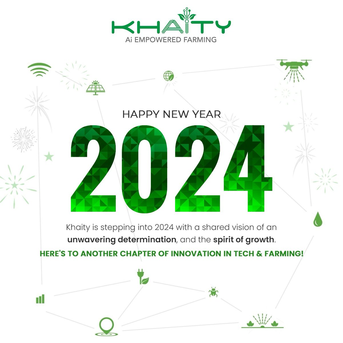 KhaityTech's tweet photo. Khaity is boldly stepping into 2024 with numerous milestones achieved in the past year. 

With the New Year, we remain committed to cultivate innovative and pioneering advancements to Pakistan’s agri-tech industry to shape our country for a sustainable future.

 #2024vision https://t.co/DDTS1uyimo