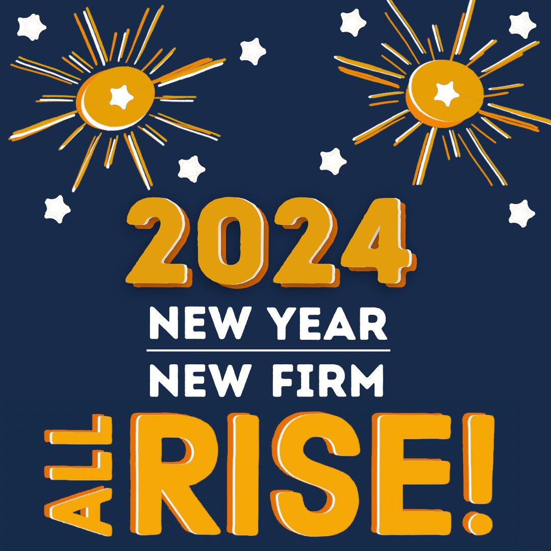 In 2024, our only New Year’s Resolution is YOU. Happy New Year from the whole team! 

☀️Tomorrow, All Rise! is officially OPEN FOR BUSINESS. If you’re heading into the new year with a legal issue, our attorneys are ready to help.☀️

#AllRise #legalcoop #lawfirm #oklahoma