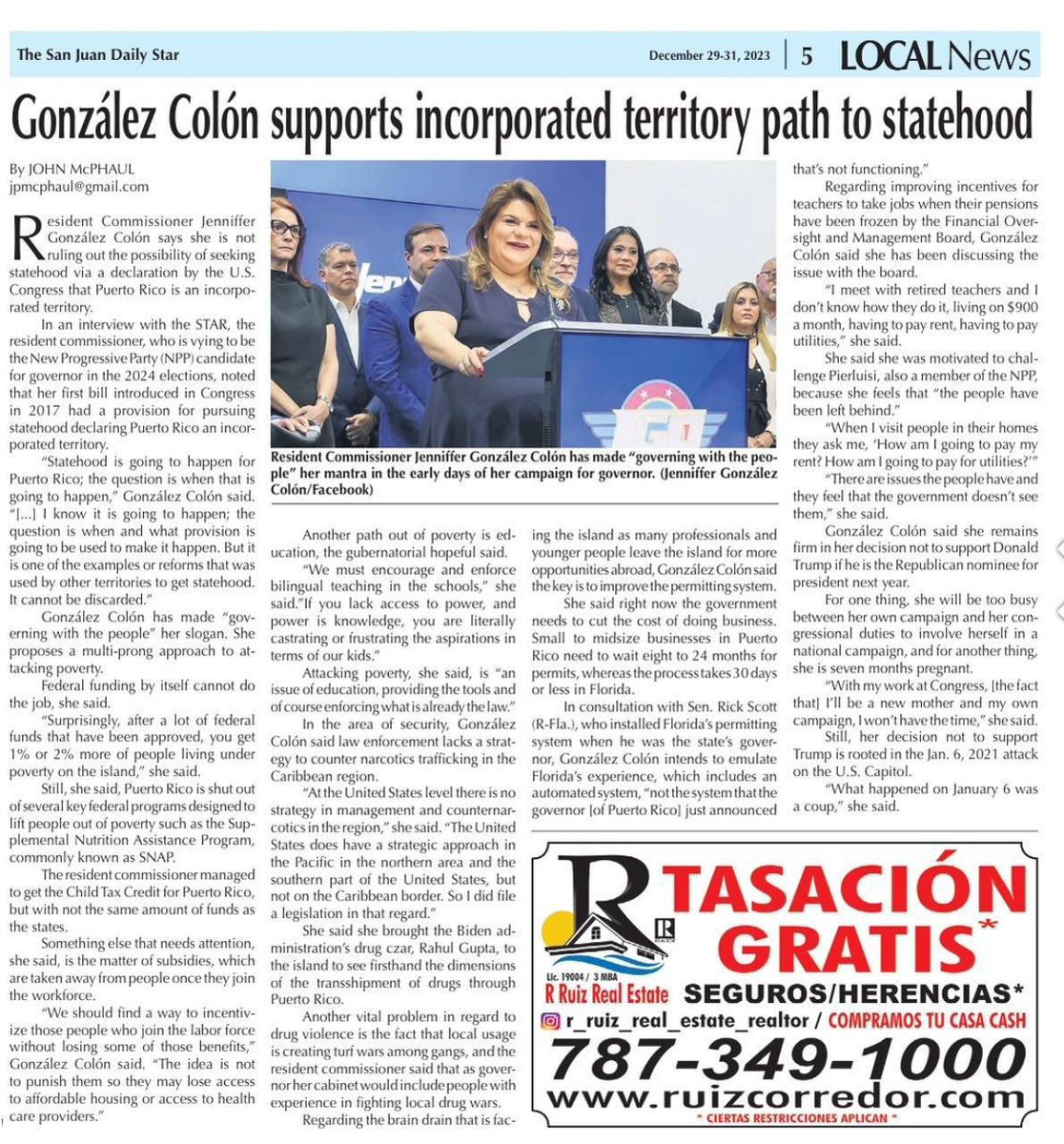 Mi enfoque como servidora publica siempre ha sido escuchar a la gente y mejorar la calidad de vida de todos en Puerto Rico. Mi compromiso contigo, como tu próxima gobernadora es que mi gobierno será uno donde la prioridad es el pueblo, el pueblo y el pueblo.