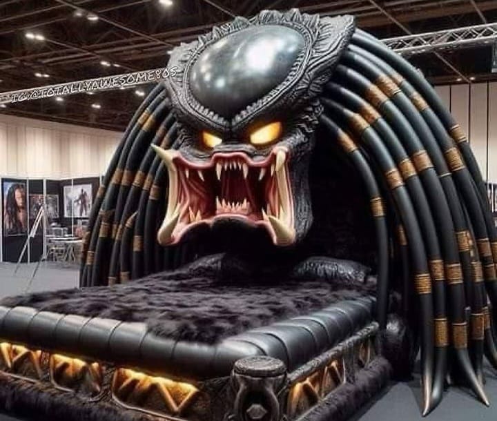 Can you imagine bringing someone home and showing them your predator bed?
