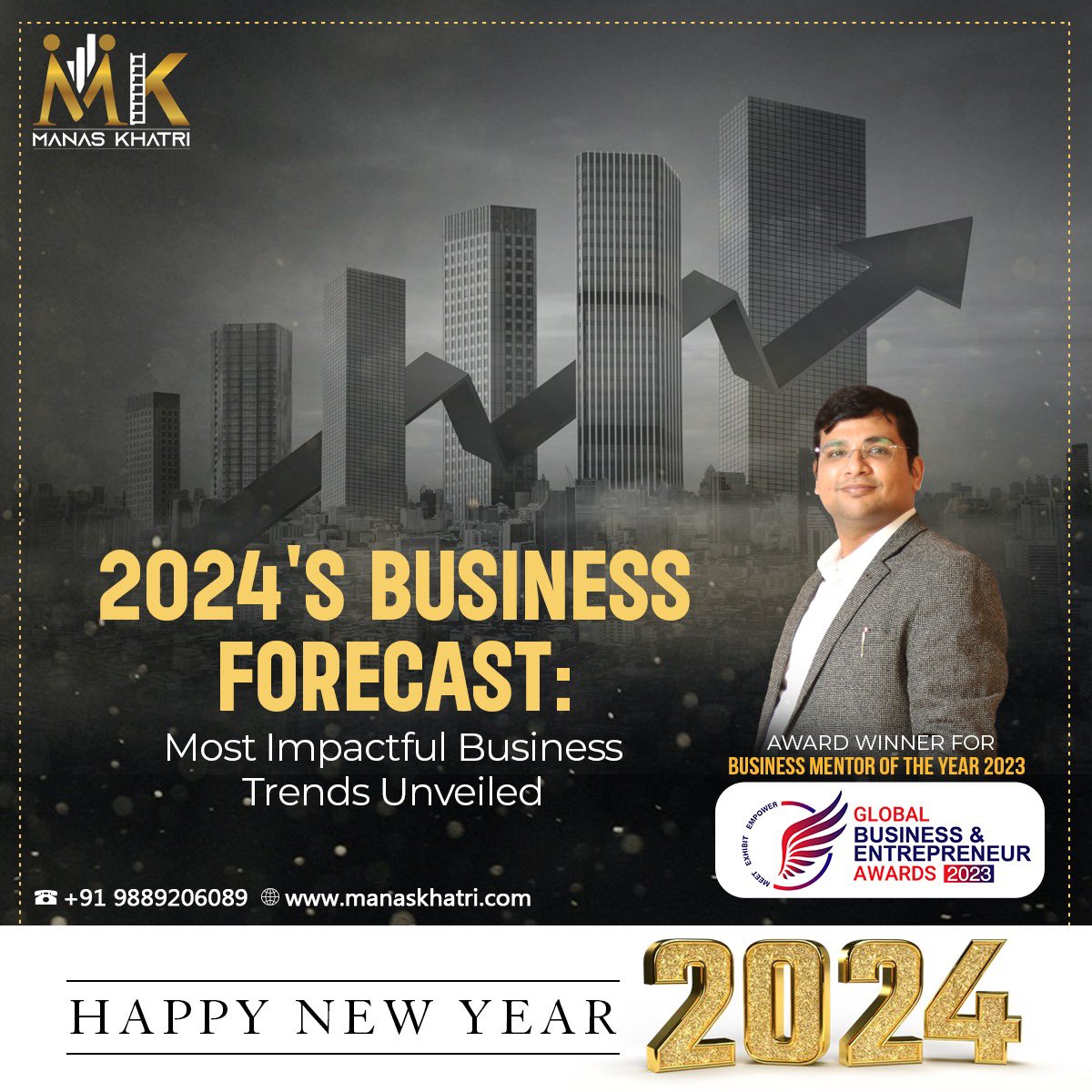 MKhatriOfficial's tweet photo. Welcome, 2024! Let’s embrace the new year by unraveling the impactful trends driving business evolution. 🎆 
.
Happy New Year 2024!
.
#manaskhatri #drmanaskhatri #drmanas #happynewyear #newyear #newyear2024 #newyearresolution #newyeargoals #businesscoach #businessconsultant https://t.co/7zQ2798vB8