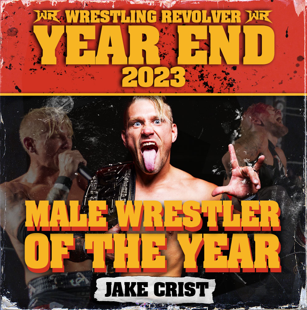 [BREAKING] Jake Crist is your 2023 Wrestler of the Year with 33% of the Vote! 🔺 Runner Up: Speedball - 20% 🔺 3rd Place: Alex Shelley - 18% #RevolverYearEndAwards