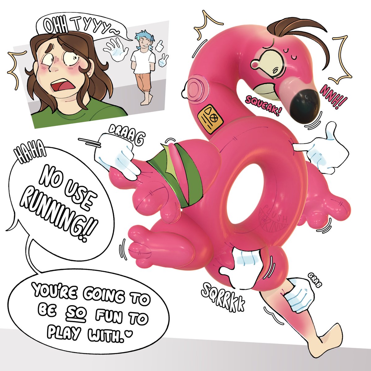 PlushGrin's tweet photo. [COMM]

Flamingo Pooltoy TF for @Ty_eff !! ✨

#TFEveryday #transfur https://t.co/YTfaYAQlKG
