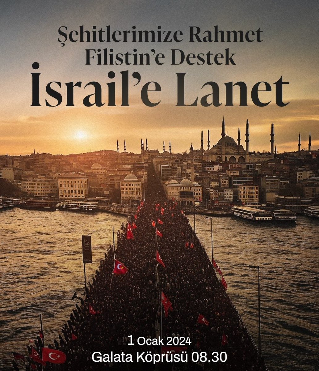 Müslümanlık küfre de zulme de muhalif olmaktır.Bu gece muhalefetini göster,televizyonu kapat,yatsıyı kıl,yat,önce teheccüt sonra sabah namazı için KALK! Ardından GALATA KÖPRÜSÜNDE uyuyanları uyandırmak için yürü! GAZZE’den yana taraf olduğunu meleklere de siyonistlere de göster!