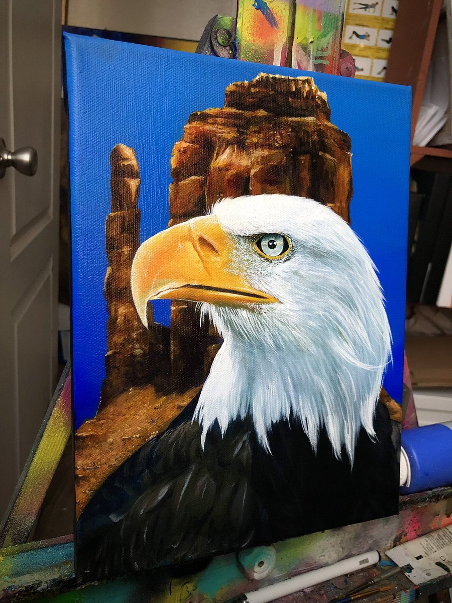 fin89fin89's tweet photo. Eagle 🦅 Squad 🪶, 12x9 inch acrylic painting 🖼️ smile enjoy. #Indigenous #navajo #NativeAmerican #fin89 https://t.co/ycNBALvwwj
