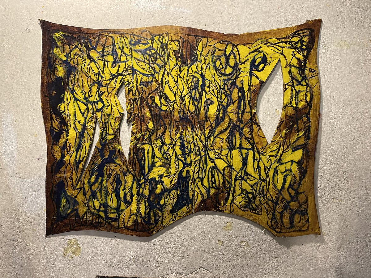 RutkowskiNathan's tweet image. Composition 12/31/2023 Acrylic on cardboard 

#reducereuserecycle♻️ #artepovera #spatialism #concettospaziale #modernism #postmodernism #postmodern #antiaesthetic #antiart #automatism #easelpainting #sgraffito #zombieformalism #supportsurface #brushpainting #brushdrawing…