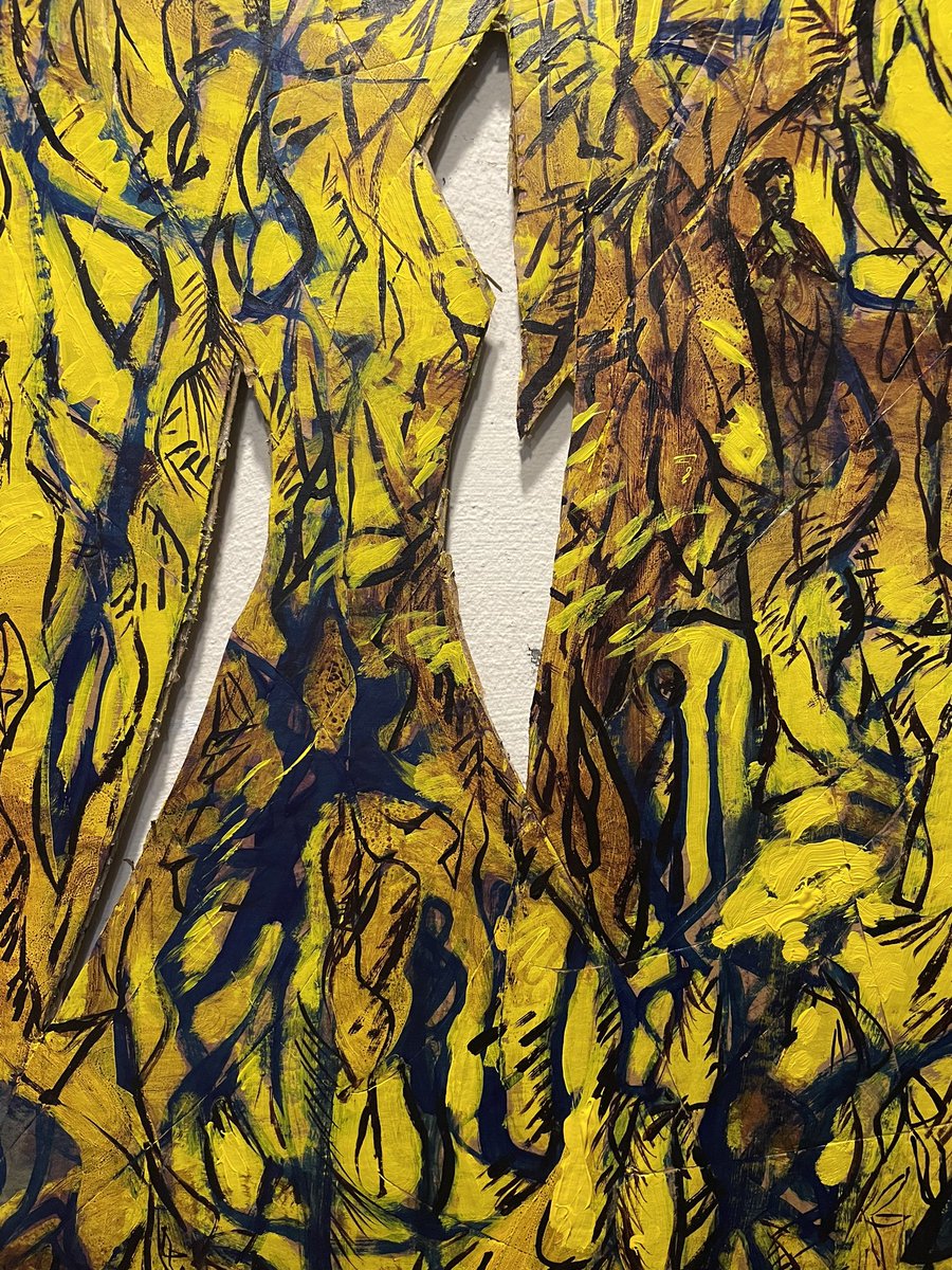 RutkowskiNathan's tweet image. Composition 12/31/2023 Acrylic on cardboard 

#reducereuserecycle♻️ #artepovera #spatialism #concettospaziale #modernism #postmodernism #postmodern #antiaesthetic #antiart #automatism #easelpainting #sgraffito #zombieformalism #supportsurface #brushpainting #brushdrawing…