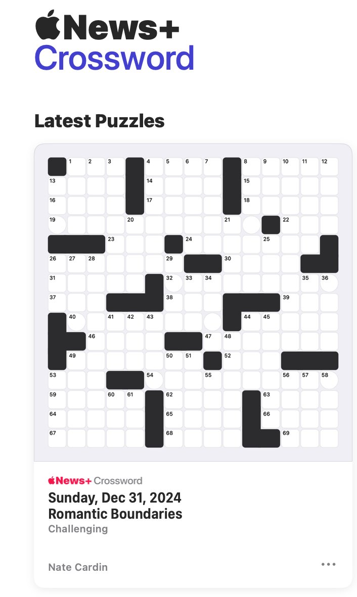 schaefferjosh's tweet photo. Hey @Apple, It's not 2024 yet 😂 #crosswords #applenews https://t.co/PrkZRddY1q