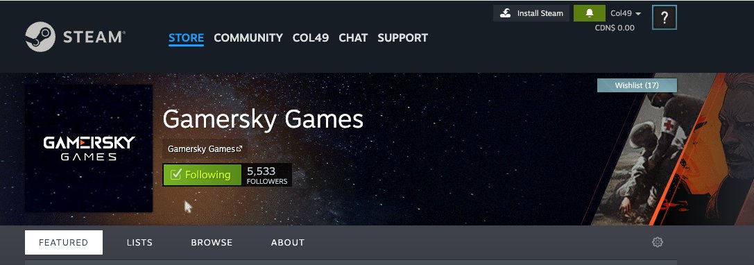 colinmccune's tweet photo. @SteamGamesPC Done! https://t.co/9oWPNNw1An