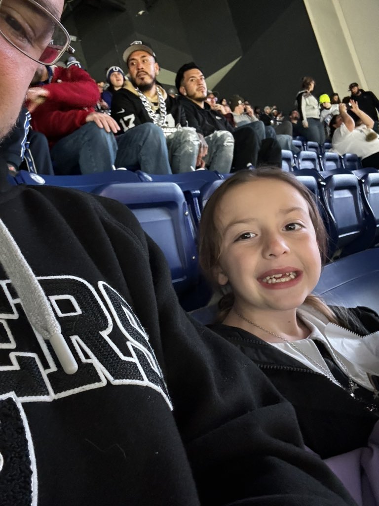 TimYingling's tweet image. First pro football game at 40 with my youngest at 8. #JustWinBaby #LVvsIND