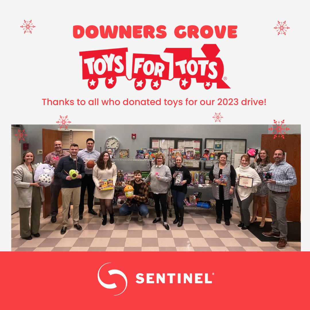 Thanks to everyone who donated toys in Downers Grove at Sentinel Technologies' Headquarters for Toys for Tots!

#SentinelTechnologies
#AlwaysGrateful
#ToysForTots