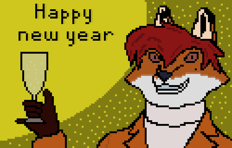 RenTheCreator's tweet photo. Happy new year from France ! #pixelart #furryart #fox https://t.co/qVEtjBLce5