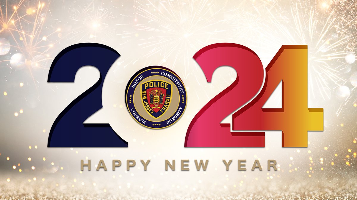 NJTransitPolice's tweet photo. Wishing you a happy, healthy and safe new year! From your New Jersey Transit Police Department.
#2024 #HappyNewYear #njtpd https://t.co/lp40yhW8yh