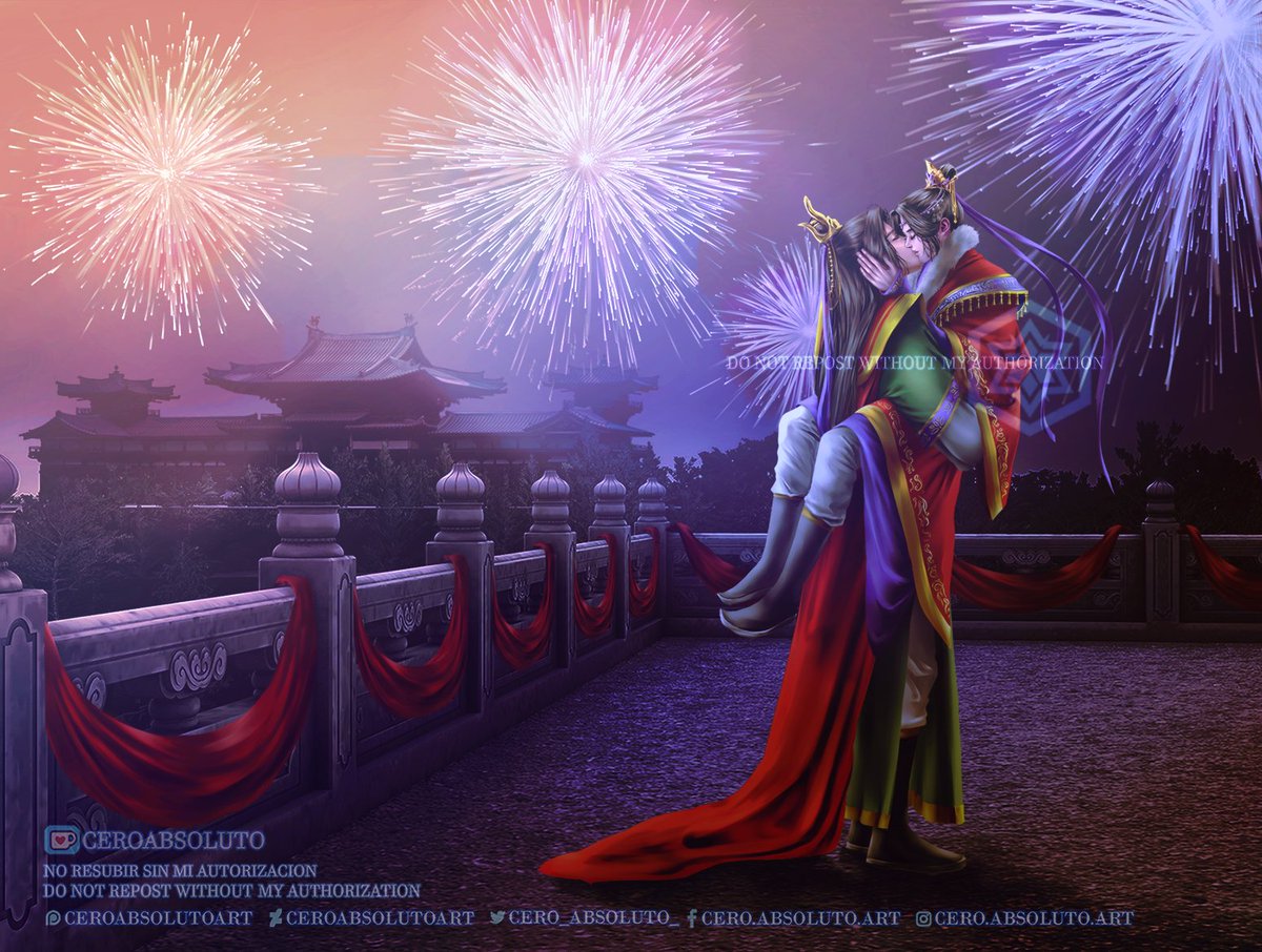 CERO_ABSOLUTO_'s tweet photo. CERO ABSOLUTO shared '💚✨ 🎆 New Year in Qinghe (MingCheng)🎆✨ 💜' on Ko-fi. https://t.co/xjlhEBbPKk

#魔道祖师 #CQL #mdzs #mxtx #theuntamed #danmei #jiangcheng #bl #mingcheng #boyslove #modaozushi #niemingjue #allcheng #fanart #jiangwanyin #ART #arte #qinghenie #illustration https://t.co/8VDKMnEEr4