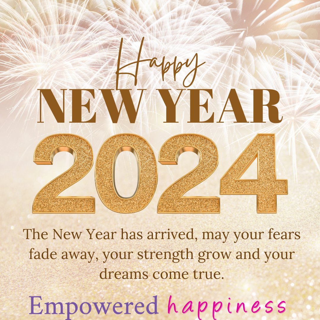 Emp_Happiness's tweet photo. 🎉 Wishing everyone a sparkling New Year filled with joy, laughter, and unforgettable moments! 🥳

✨ May this year be a chapter of endless possibilities and new beginnings. 🌟

Cheers to fresh starts, exciting adventures, and the wonderful memories that await in 2024! 🎊🥂 https://t.co/8kxUrHO0fu