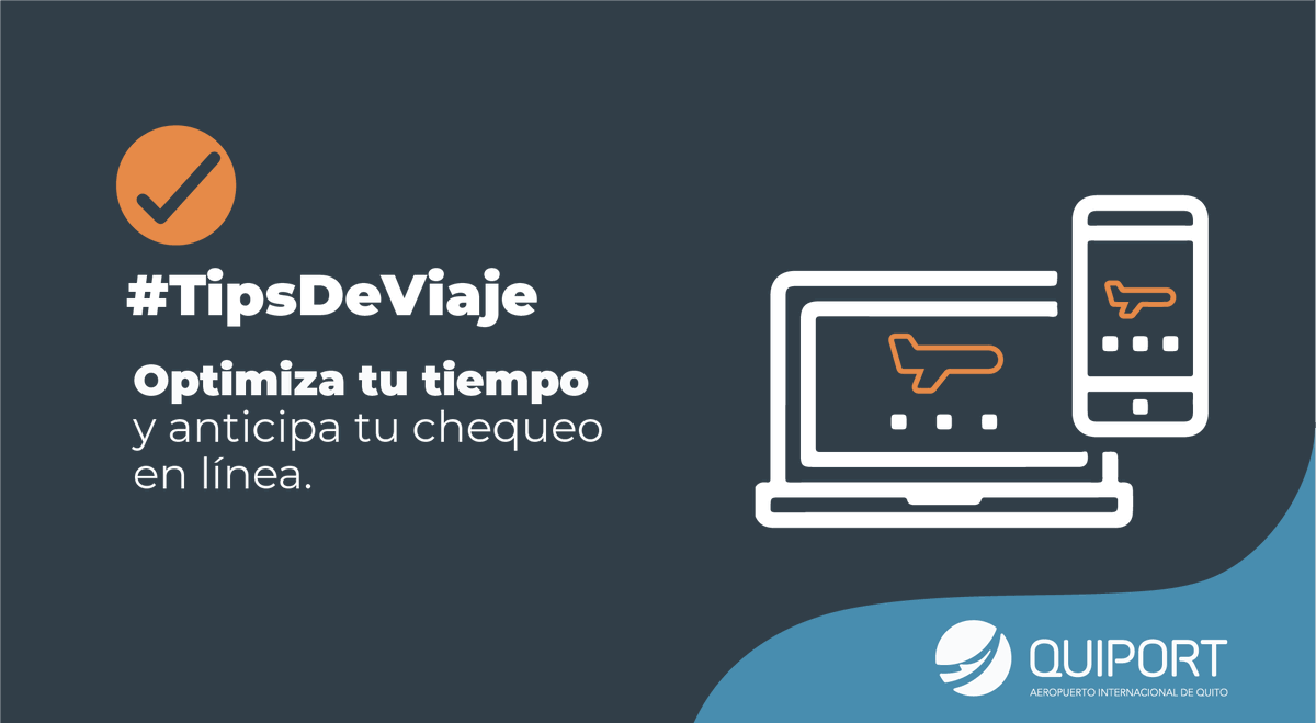 AeropuertoUIO's tweet image. ⚠️✈️
En esta temporada alta, optimiza tu tiempo y anticipa tu chequeo en línea mediante la APP del aeropuerto o la página web de tu aerolínea.
#TipsDeViaje

Google Play: bit.ly/APPuioAndr
App Store: bit.ly/iOSuioAPP