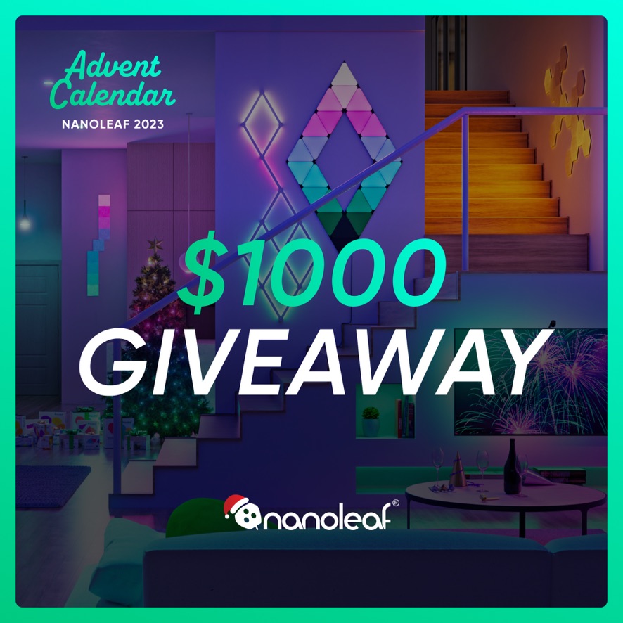 nanoleaf's tweet photo. #GIVEAWAY🎁🎄
Nanoleaf's Advent Calendar 
#HolidayGiveaways!

Today, we'd like to celebrate YOU!🥳

To thank you for this LIT year, we're giving away $1000 of Nanoleaf swag 'cause, let's be real, ya’ll outshine our lights!💡🤩 Select your top Nanoleaf picks & light up your space in your own epic style!

🏆GRAND PRIZE:
-$1000 worth of Nanoleaf Products

✅To Enter:
1. Follow @nanoleaf
2. LIKE + RT 
3. Tag 2 friends you want to ring in the New Year with!🎊

Ends Jan 4 MIDNIGHT