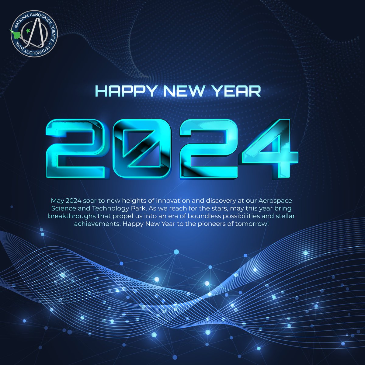 nastp_official's tweet photo. Embarking on a journey to new frontiers in 2024 at our Aerospace Science and Technology Park! Wishing everyone a year filled with groundbreaking discoveries, innovation, and limitless horizons. Happy New Year, explorers of the future! #NewYear2024 #aerospaceinnovation https://t.co/iB2CDGro6E