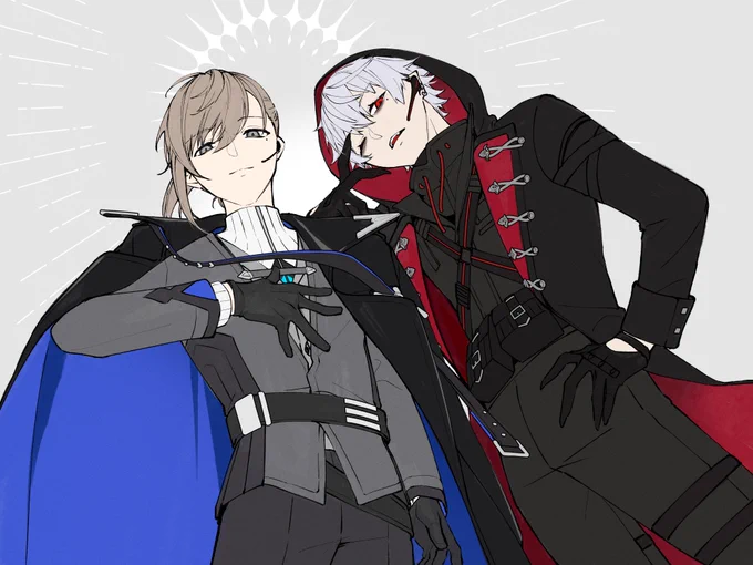 (幻覚)司令官と執行官 #KuzuArt #かな絵