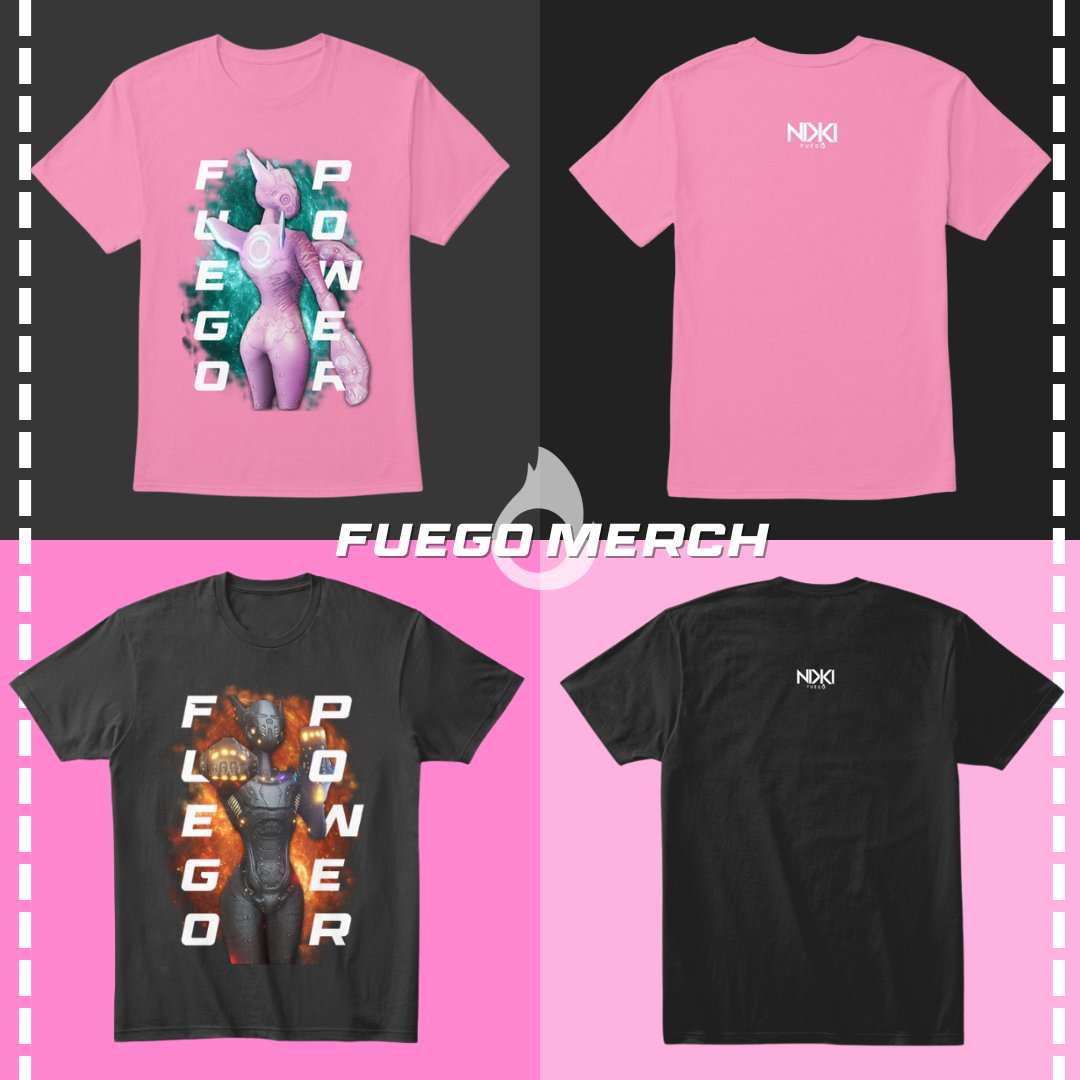 New Merch Alert! 🚨

I promised a new design every month and here is Decembers design! Featuring the Fuego Machina 😍

Get yours while you can! Prices will increase on all items in about 2 weeks after the new year. 
#Decentraland #NikkiFuego 

Carbon Fiber Black: