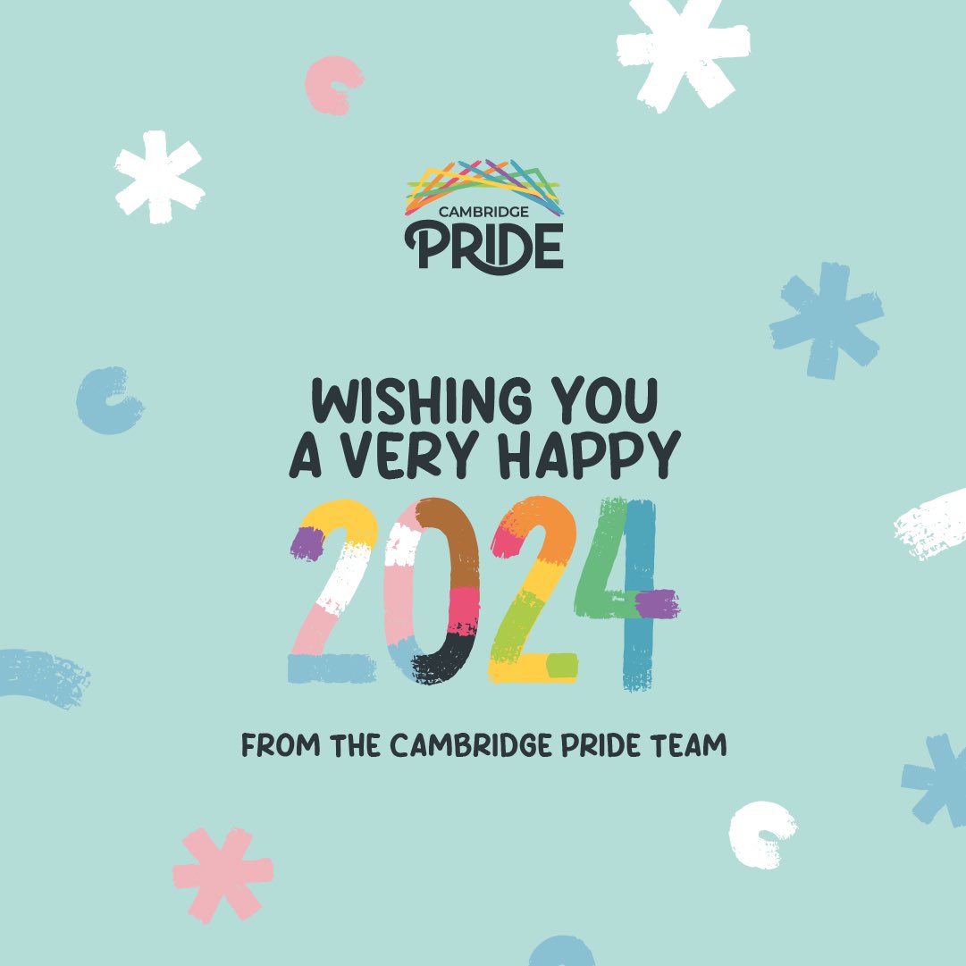 CambridgePride's tweet image. A very #HappyNewYear2023 to all of our followers ! 

#Pride2023 #loveislove #Solidarity
