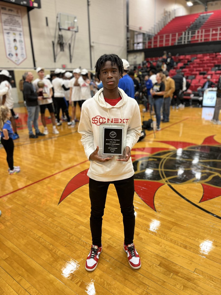Machi_Nelson's tweet photo. It's an honor to be named to the All Tournament 1st Team at the Proviso West 2023 62nd Annual Holiday tournament. Go Proviso West Panthers!! https://t.co/bDGBuMYQbu