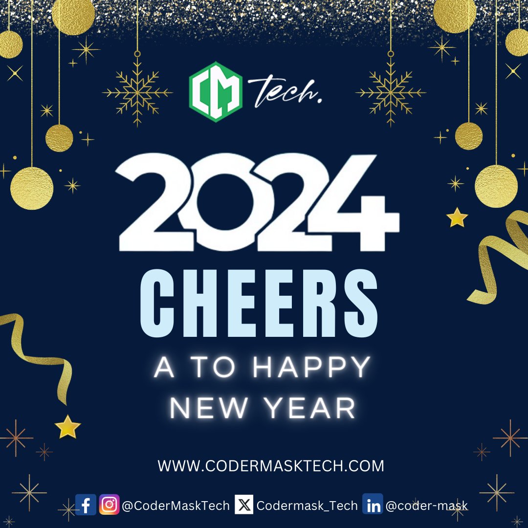 Codermask_Tech's tweet image. Wishing you a year filled with love, laughter, and all the things that make life beautiful.

HAPPY NEW YEAR
2024

#happynewyear #2024 #newyear2024 @Codermask #codermasktech #NewYearsDay