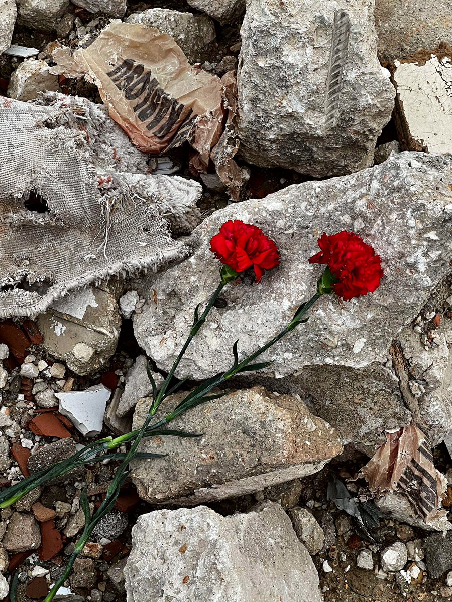 yigiTorun's tweet photo. Mezarı olmayanların enkazlara çiçekler bırakarak yeni yıla girmeleri demek oldu 2023 ben ve birçoğumuz için. 2023’te kaybettiğimiz herkesi anarak ve unutturmayarak geçer umarım 2024. Bu sene kadar kötü olmasın, dayanışma ve birbirimize iyi gelerek geçsin 2024, bana yeter.🌹 https://t.co/ONE4odkE1f