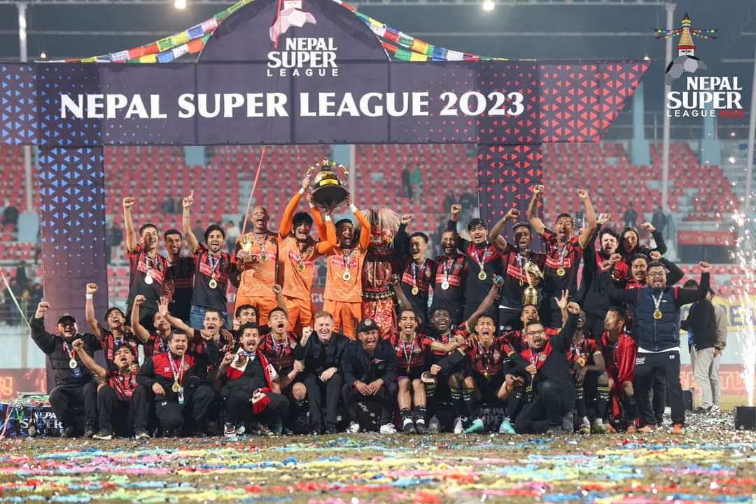 ‍‍‍‍‍‍‍‍‍‍‍‍‍‍‍‍‍‍‍‍‍‍‍‍‍‍‍‍‍‍‍‍‍‍‍                    NEPAL SUPER LEAGUE 2023
                                      SEASON - 2 ⚡️
                                   The Champions

The Moment of Glory.
Congratulations to the Lakheys, standing tall with pride as they lift the