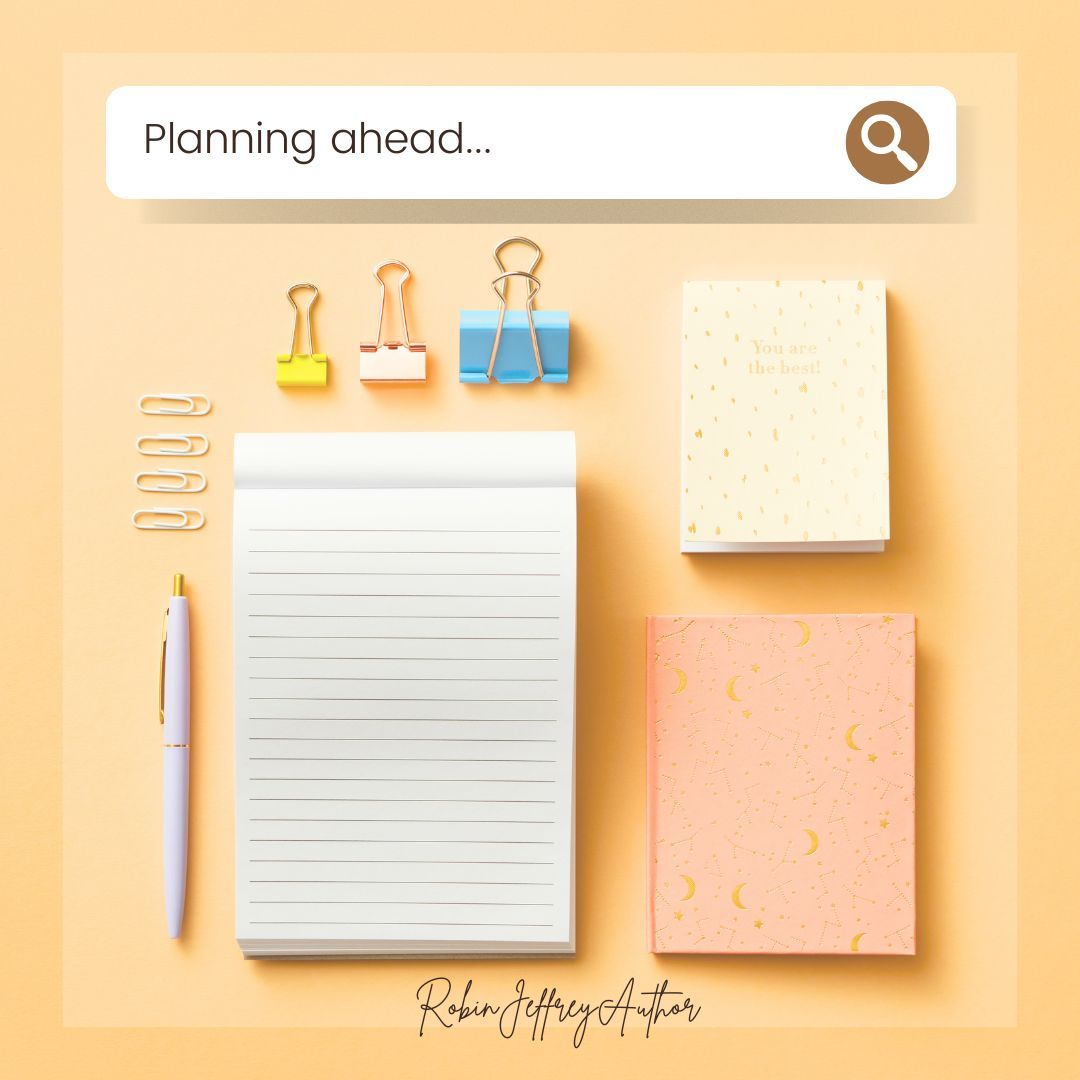 On today's #BehindTheScenes Sunday blog post, I talk about the importance of planning ahead, and what 2024 is shaping up like for yours truly! Check it out today at buff.ly/3zYBruK #planningahead #planning #organization #smallbusiness #amwriting