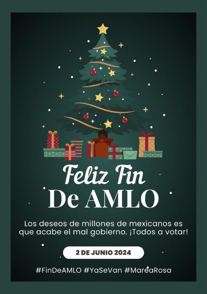 Con los mejores deseos a mi México querido, el sueño de más de 70 millones de personas es que se acabe la destrucción rapaz, inepta, mediocre, ineficaz imperante, cínica, corrupta, insensata e ineficiente del #Obradorato #FelizFinDeAMLO #AMLO #AmloFracasoPresidencial