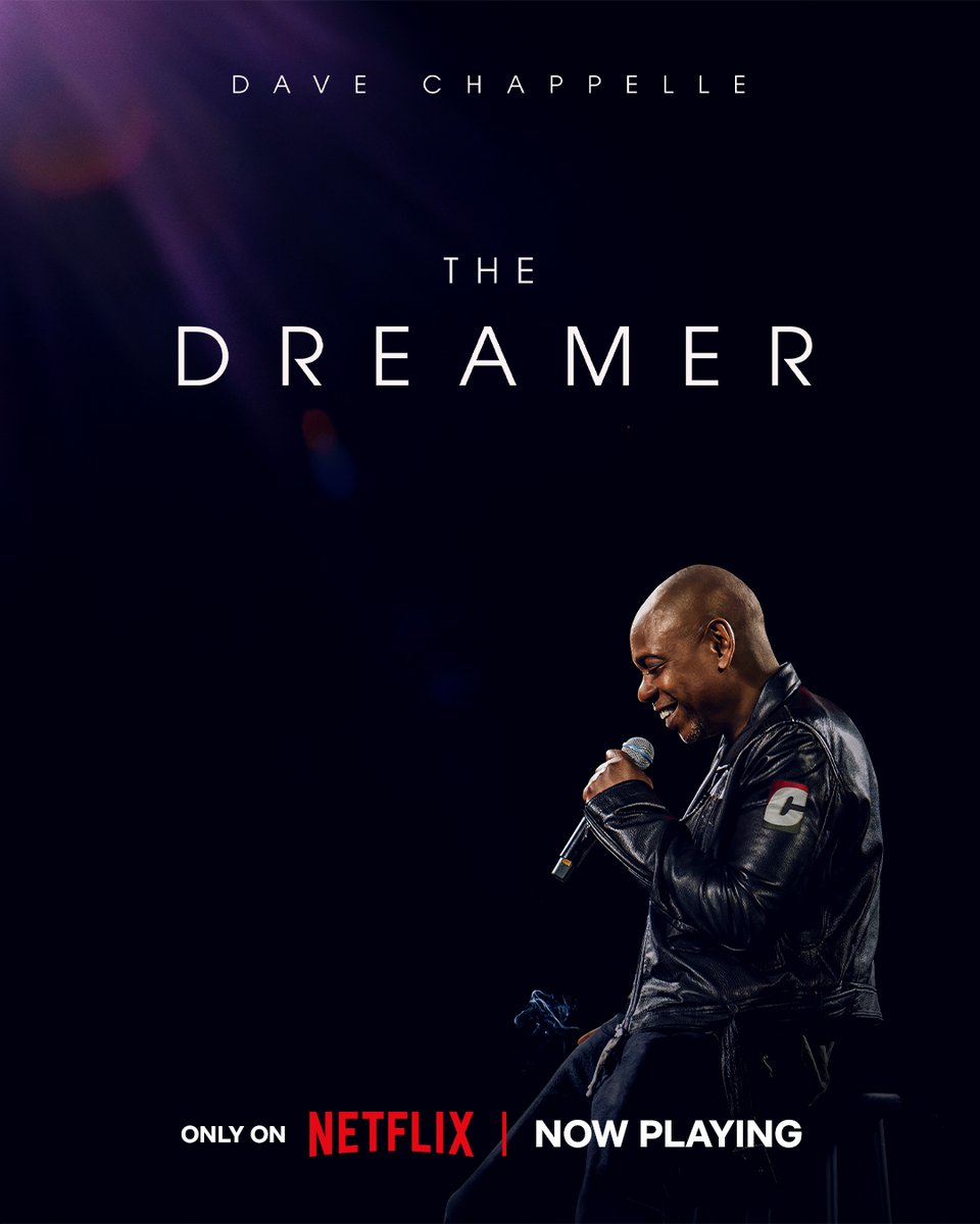 Dave Chappelle is back with his latest comedy special The Dreamer, now streaming globally. Only on Netflix.