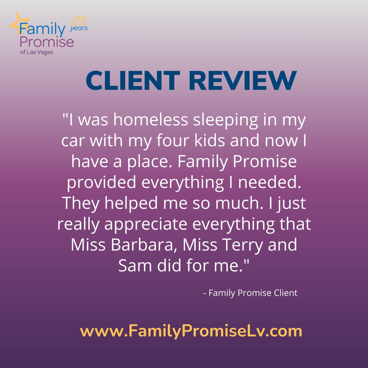 LVfamilypromise's tweet photo. Thank you very much for your kind review. We appreciate you taking the time to share your story with us!
#happyclient #donate #charity #fundraiser #nonprofit #nonprofitlasvegas #sustainablehousing #nonprofitprogram https://t.co/MLmKUBxEB9
