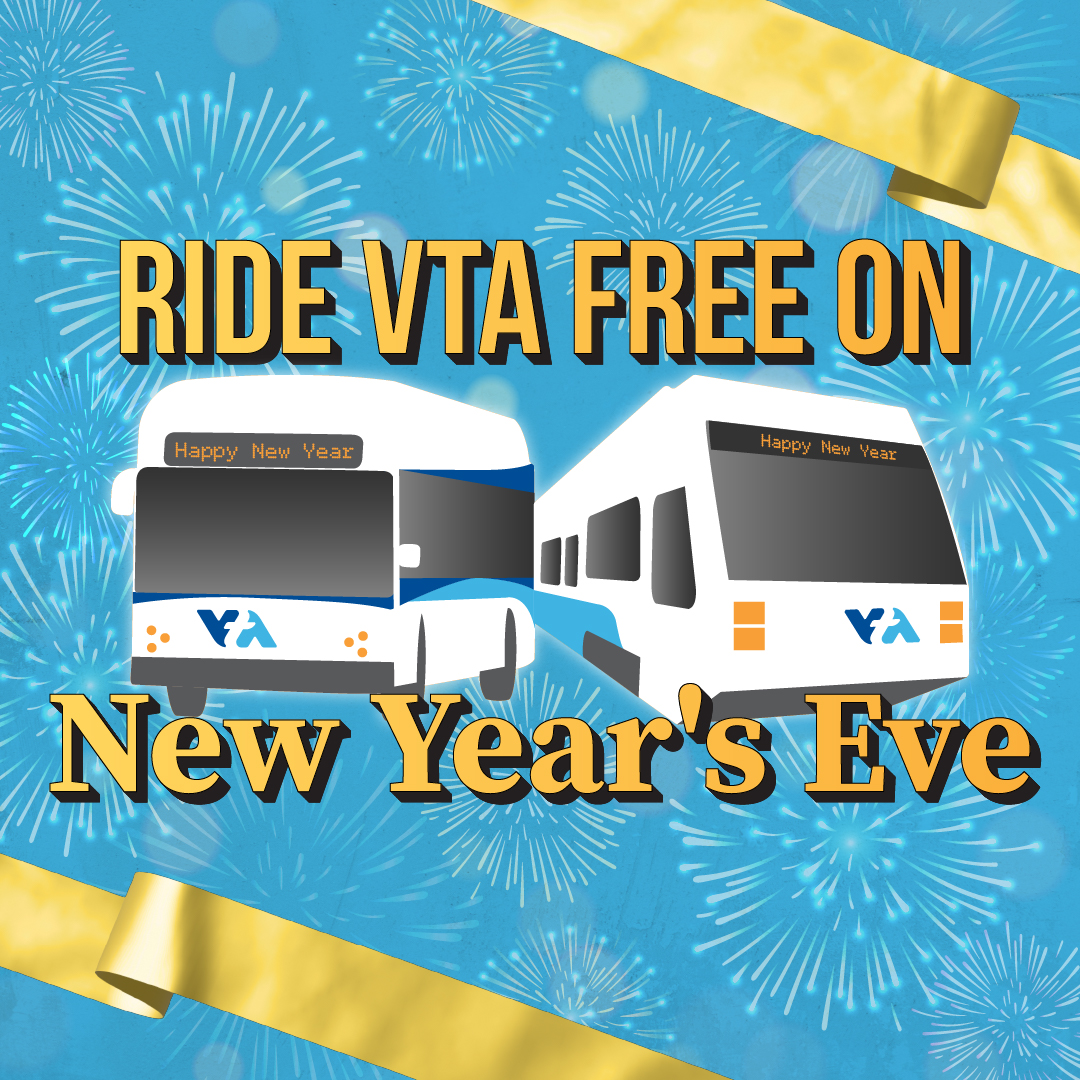 VTA's tweet image. 🎆 Happy New Reality... I mean, Year! 2024 just called, and it wants its resolutions back. This year, let's try something different. Swap your car keys for a VTA pass, easily accessible through the Clipper Mobile. bit.ly/3vex6o7📖 #HelloVTA #Hello2024 #TransitApp