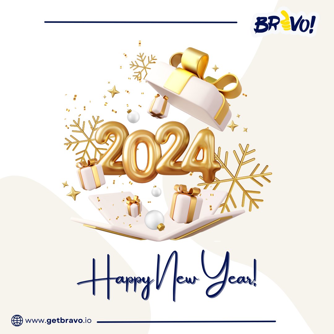 As we ring in the New Year, BRAVO is here to add more cheer! Our AI-powered platform is all set to make your 2024 workplace experience even more rewarding and exciting. Stay Tuned for something exciting! Happy New Year! #BRAVO #HappyNewYear #BRAVORewards #EmployeeRecognition