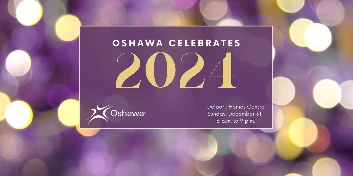oshawacity's tweet photo. #OshawaCelebrates 2024, the City’s family-friendly New Year’s Eve event is tonight! Don’t miss all the fun at Delpark Homes Centre from 6-9 p.m. 

🎉Learn more: https://t.co/oMgz9zbpy5.
 #OshEvents #HappyNewYear https://t.co/5f4bTGtVbV