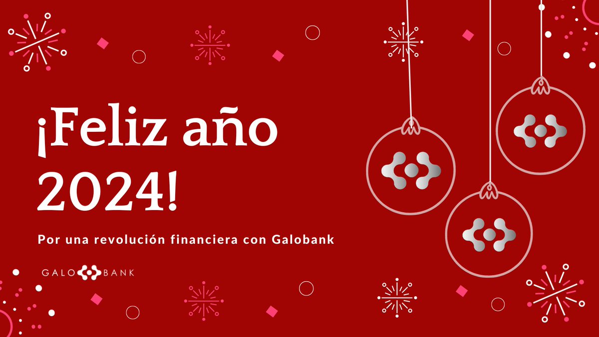 Desde Galobank, os deseamos una feliz entrada de año y un Feliz Año 2024.

Por una revolución financiera con Galobank.

¡Feliz 2024!🥂