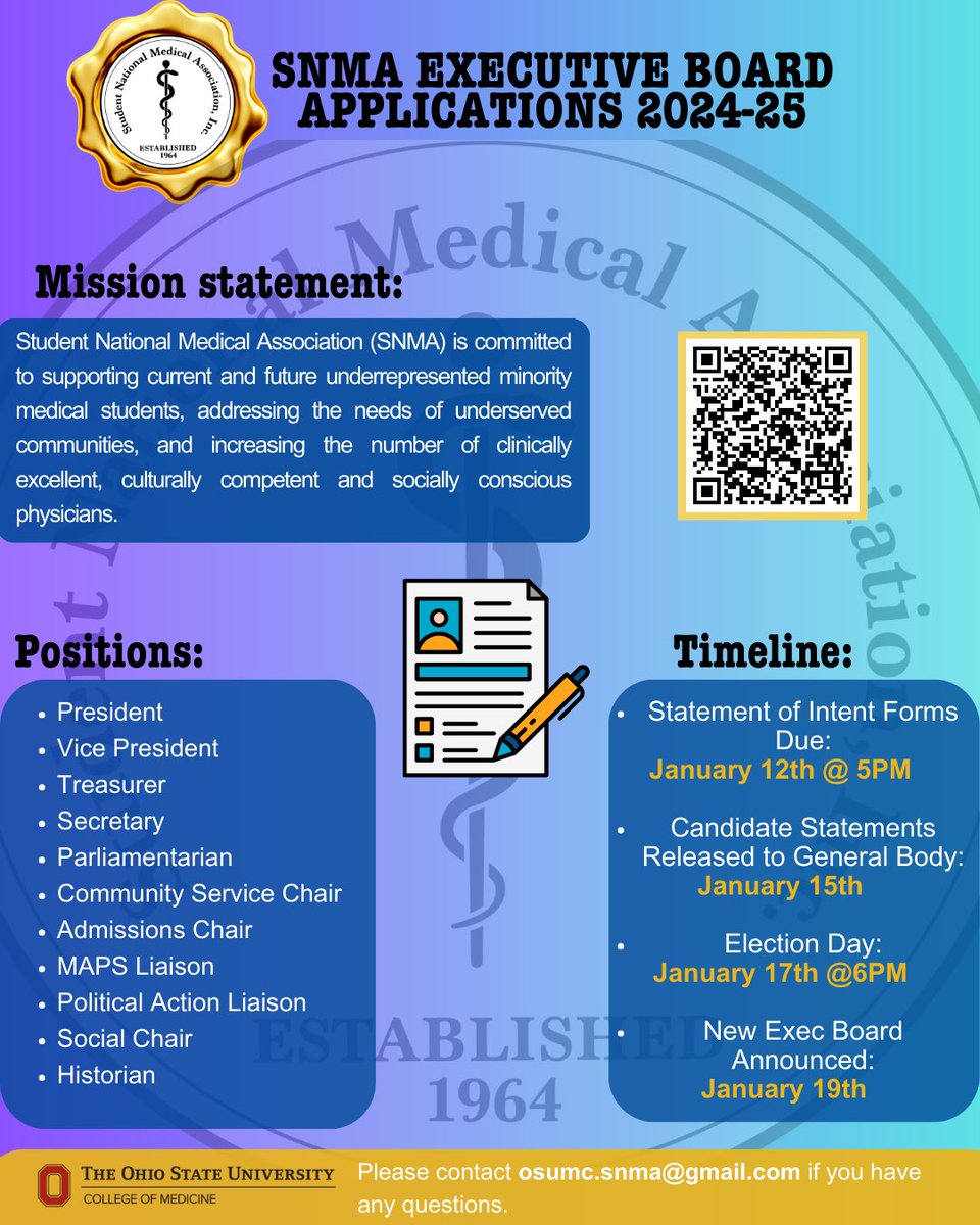It's that time of year! The SNMA Executive Board Application is LIVE! Click the link below for more details.
docs.google.com/forms/d/1Fn9sE…