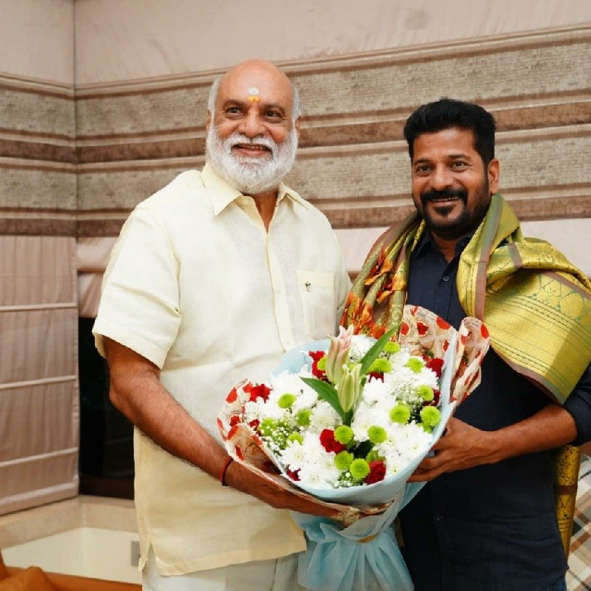 Met with Telangana Chief Minister Revanth Reddy garu on the Occasion of New Year..! Wish you a Very Happy New Year 2024