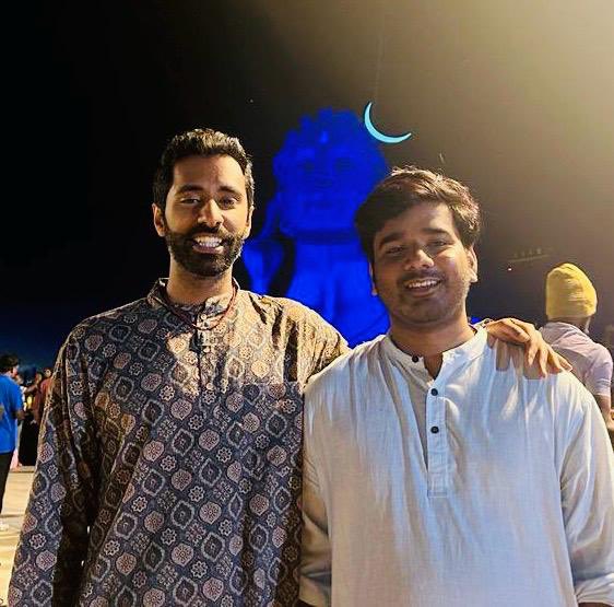 Ksareen30's tweet photo. New Year eve Sadhguru Darshan with @JahidHussain2. Got the opportunity to hear Sadhguru’s big plans for creating a conscious planet in 2024! https://t.co/p7GU220d7n