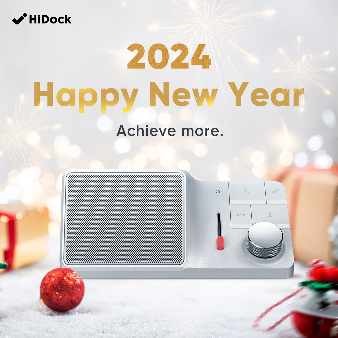 Ring in the New Year with HiDock! 🎊

Elevate your goals with our sleek audio dock – the perfect companion for a productive year ahead. 🎶🔊 Share your wishes for 2024 below and let's make a year of achievements together! 🌟✨

#HiDock #NewYearGoals  #ProductivityBooster