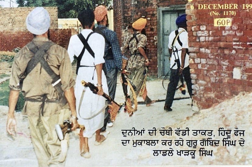 Kharagket_'s tweet photo. Indira Gandhi did not crush anything. 
If anything the attack on Amritsar in June 1984 (“Bluestar”) resulted in a 10+ year armed insurgency where Sikh youth throughout North India formed guerrilla bands and began killing Congress, BJP, Shiv Sena and Communist politicians and workers, police and army staff who had instigated/perpetrated violence against Sikhs or fermented venom against Sikh nationalism. 
Khalistan was declared at Amritsar in January of 1986 in a massive gathering of Sikhs from around the globe, to the point that pockets of Punjab were inaccessible to government forces and virtually autonomous by early 1990.
The most violent year of the insurgency was 1992 and the movement died out, not much because of government repression but because Punjabi society became weary and decided that Independence was not viable. 
I understand that the majority of Hindutva views Indira with a mother complex but she was not as efficient as you think she was.