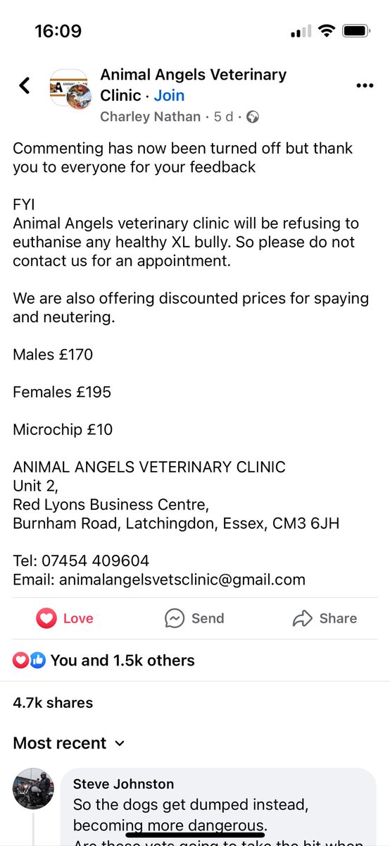 More veterinary practice need to follow suit. Stand up against @RishiSunak and his government and stand for those xl bully dogs that don’t have a voice @Jan_Leeming @DyerDomini1774 #XLBullies #XLBullyBan #XLBullys