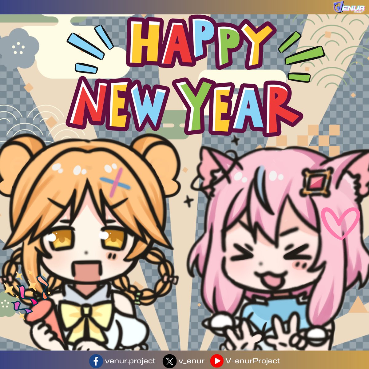 V_enur's tweet photo. 🎉 Happy New Year 2024 น้าา 🎉
ปีใหม่นี้ขอให้เป็นปีที่มีความสุขของทุกคน และไม่เกลือกาชากันนะคะ 🥳🩷💛
#VtuberTH #Vtuber #VenurProject #HappyNewYear https://t.co/7iOUBPn84e