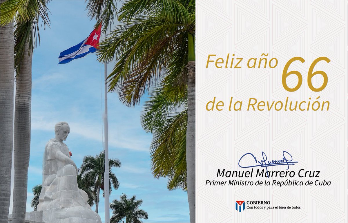 Al pueblo de #Cuba 🇨🇺, nuestro pueblo heroico y trabajador, le deseamos un Feliz Año Nuevo. El 2024 será de muchos retos. Tenemos la convicción profunda de que con el esfuerzo conjunto de todos, #SaldremosAdelante. #EstaEsLaRevolución