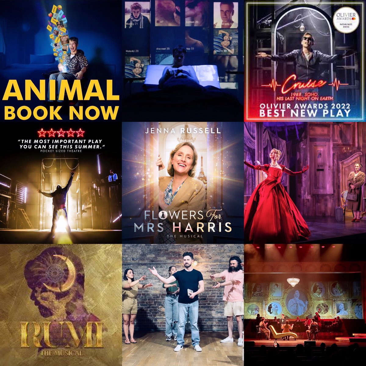 Very grateful for all the opportunities I’ve had this year & talented casts & creatives & amazing venues I’ve worked with to bring these 2023 shows to life Animal @parktheatrelondon @ummkulthummusical @ithra @rumimusical @cruisetheplay @homemrc @mrsharrisldn @RiversideLondon