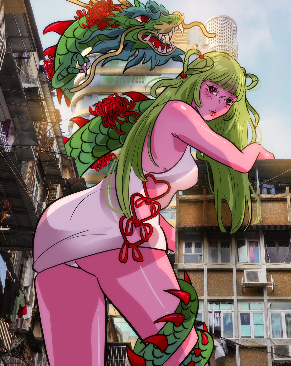 spriscillart's tweet photo. Happy New year 2024 🐉🌿🪷✨ https://t.co/XVFh0A4XKI
