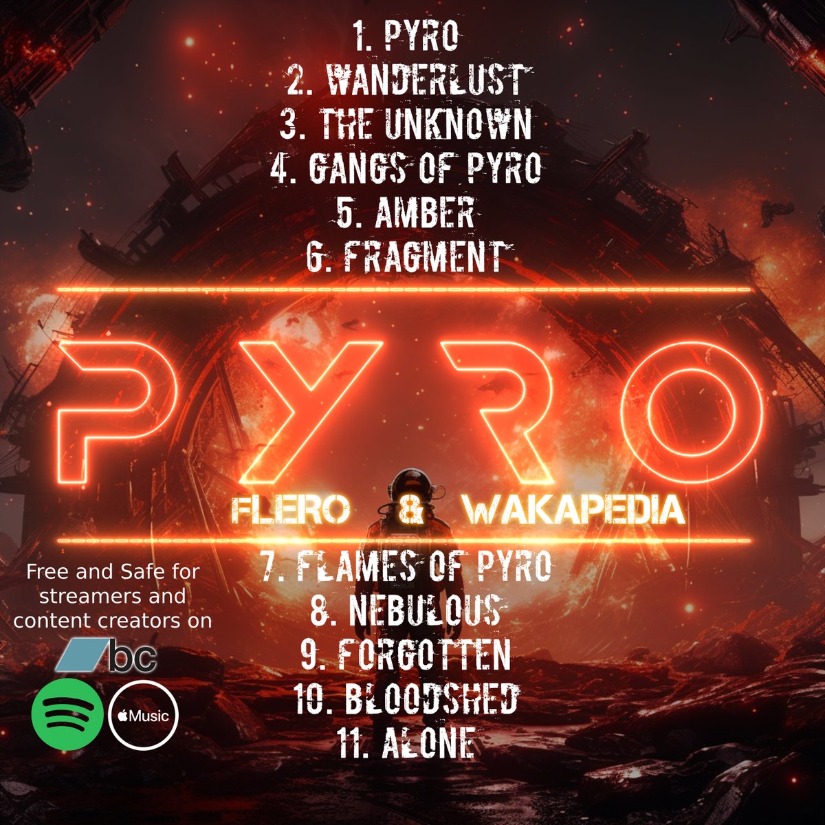 OUT TOMORROW! 1/1/24 - 11:24am PST
Full new album with FLERO!

Safe for streamers and creators as always! Use while streaming, in youtube vids, machinima, social media, as long as it isn't an ad or pay walled! 
Definitely tag us so we can share anything you make with these!