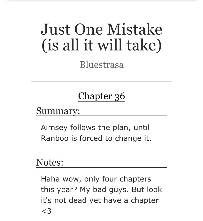 Bluestrasa's tweet photo. 🎉 JOM Chapter Update 🎉

🎆 The long awaited Chapter 36

🎇 5.5k words

🎆 Aimsey and Ranboo povs

🎇 Major Action Ensues 

(Fic Link Below) https://t.co/OqufNw9cOd