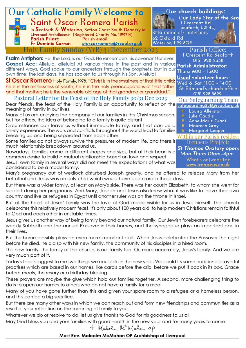 St Oscar Romero R.C. Parish, Seaforth & Waterloo tweet media